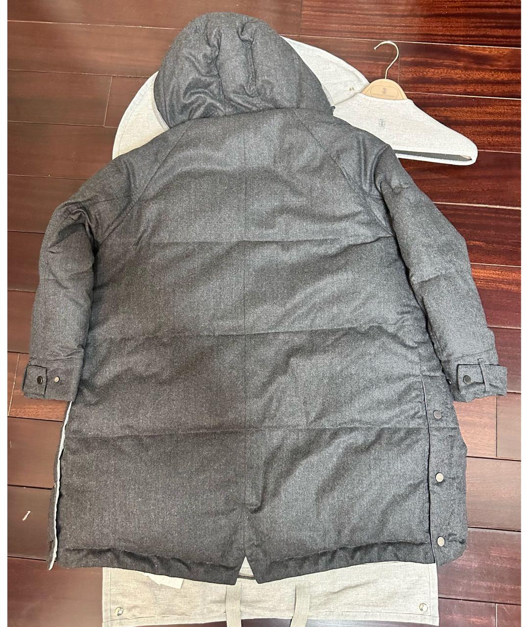 BRUNELLO CUCINELLI Серый кашемировый пуховик, фото 2