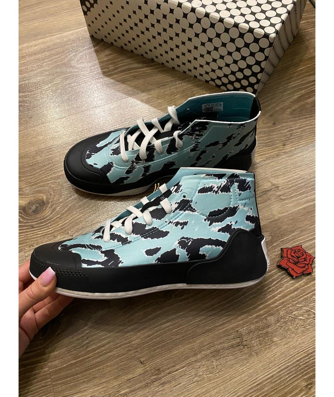 ADIDAS BY STELLA MCCARTNEY Бирюзовые синтетические кеды, фото 3