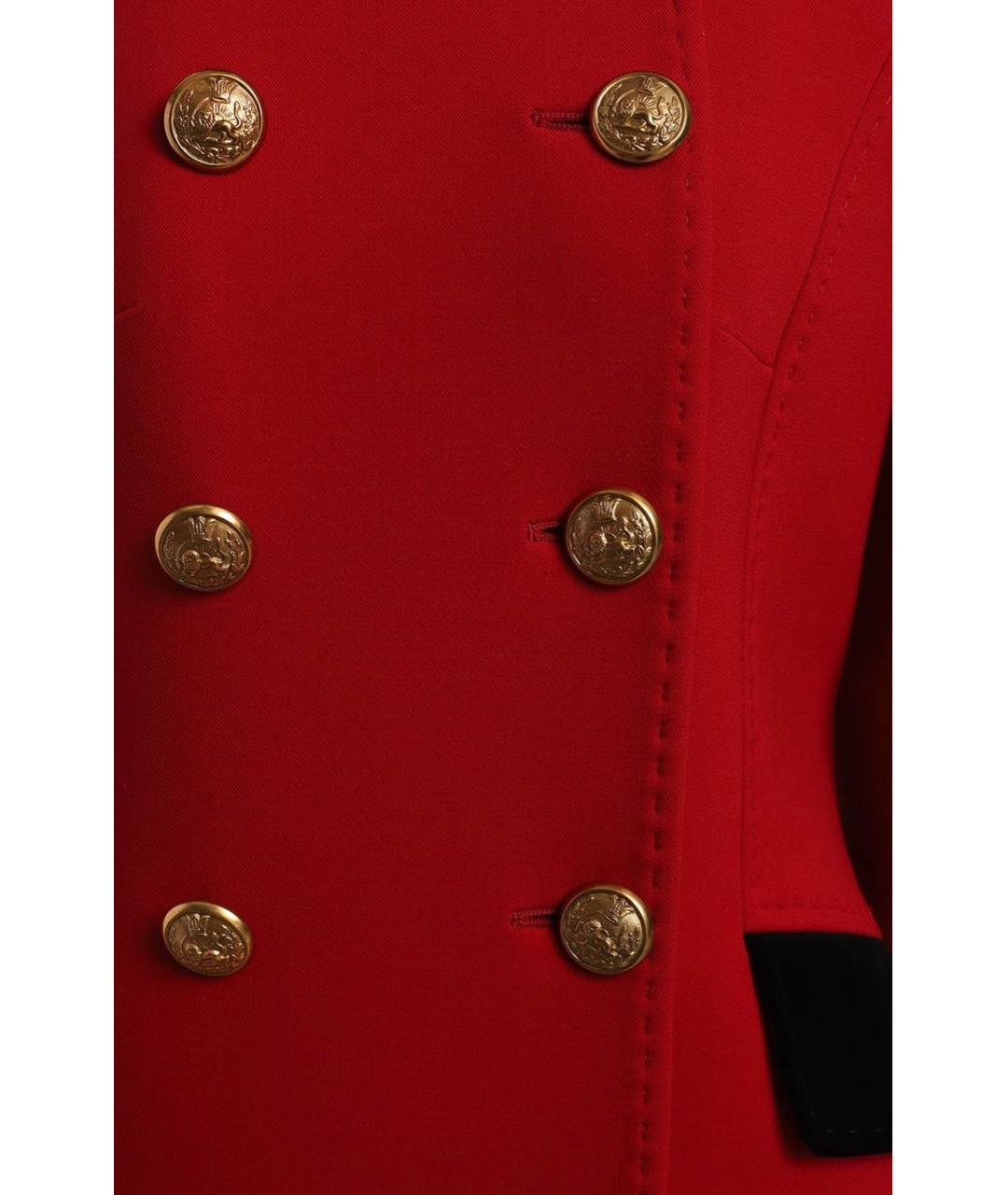 DOLCE&GABBANA Красное шерстяное пальто, фото 3