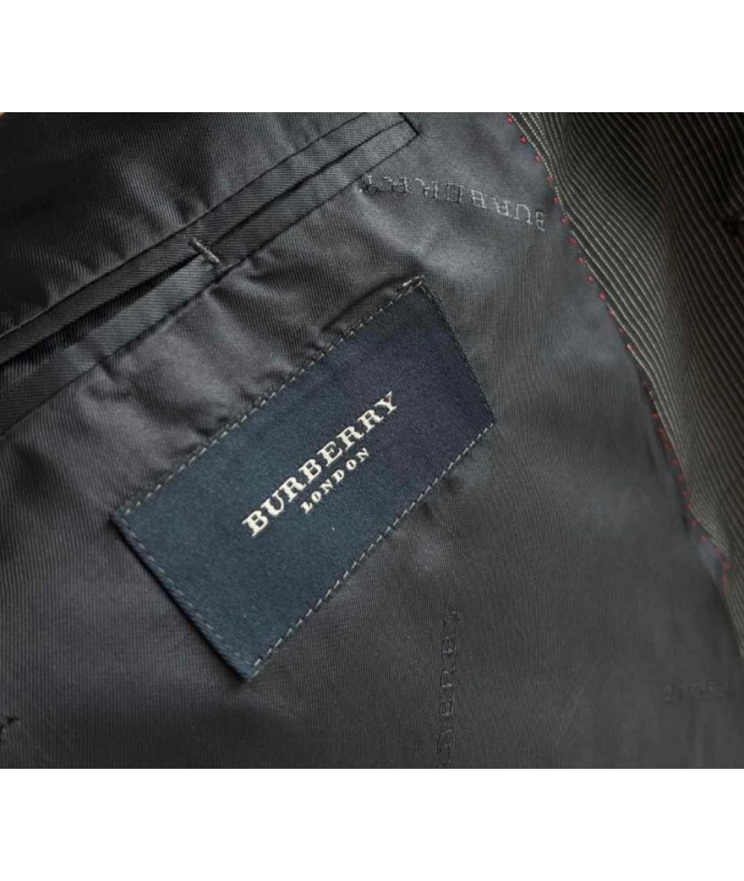 BURBERRY Темно-синий шерстяной жакет/пиджак, фото 3