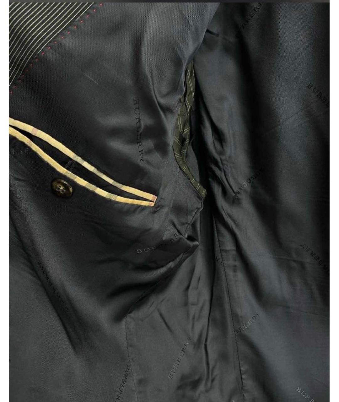 BURBERRY Темно-синий шерстяной жакет/пиджак, фото 6