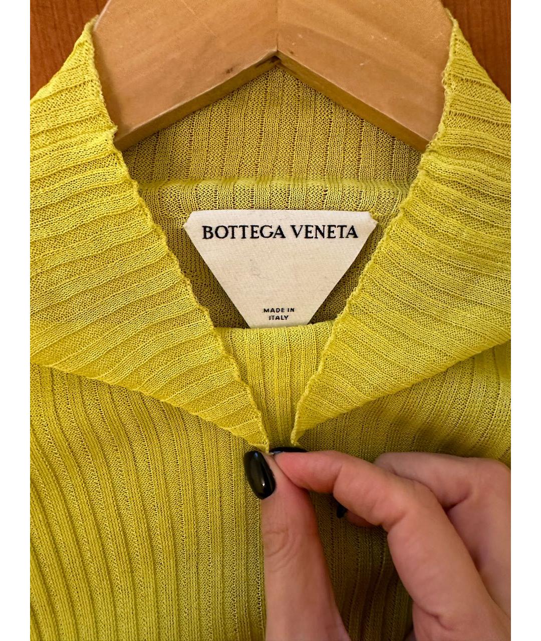 BOTTEGA VENETA Желтая шелковая водолазка, фото 4