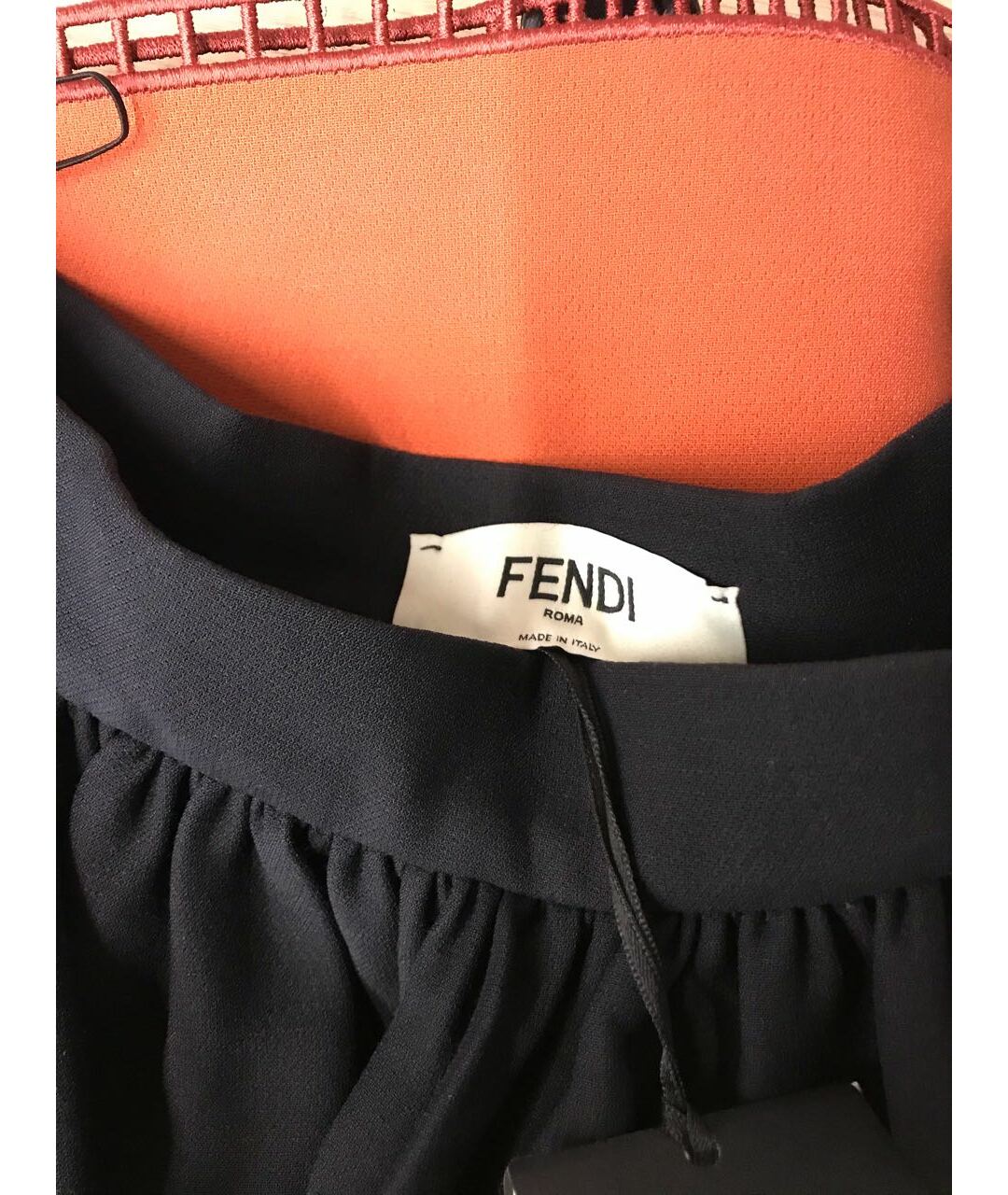 FENDI Черная вискозная юбка миди, фото 3