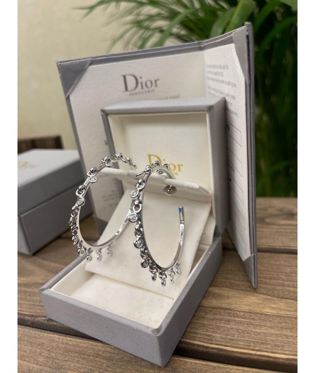 CHRISTIAN DIOR Белые серьги из белого золота, фото 2