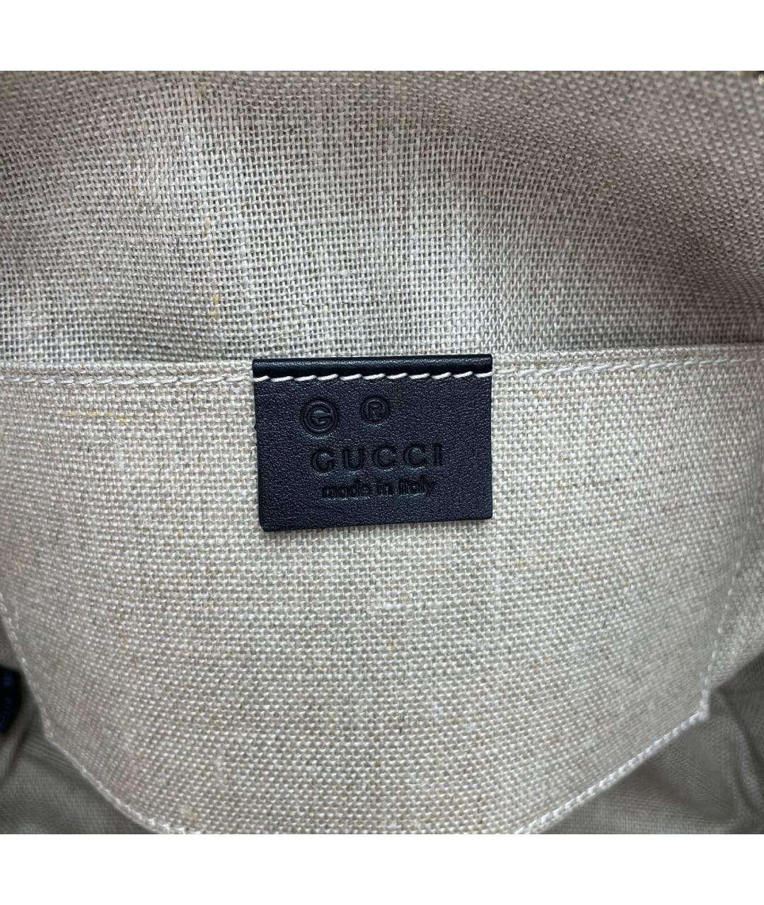 GUCCI Черная кожаная сумка с короткими ручками, фото 7