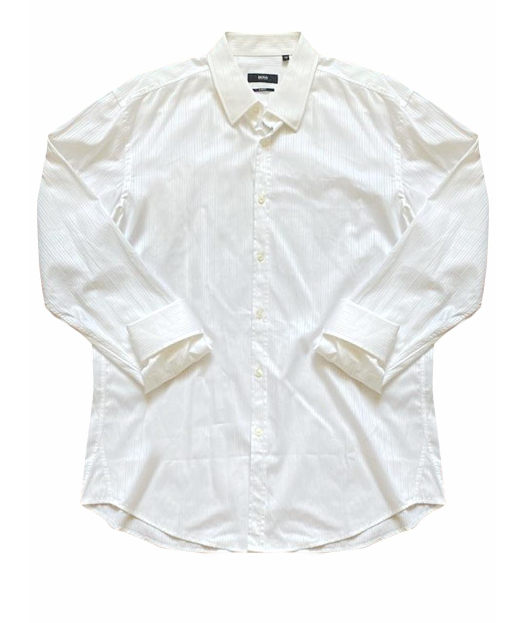 HUGO BOSS Белая хлопковая классическая рубашка, фото 1
