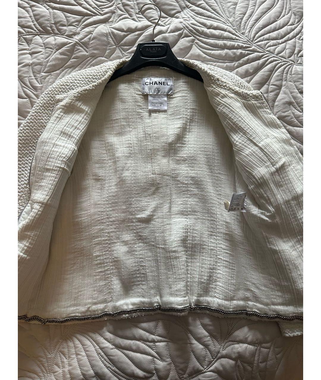 CHANEL PRE-OWNED Белый жакет/пиджак, фото 3