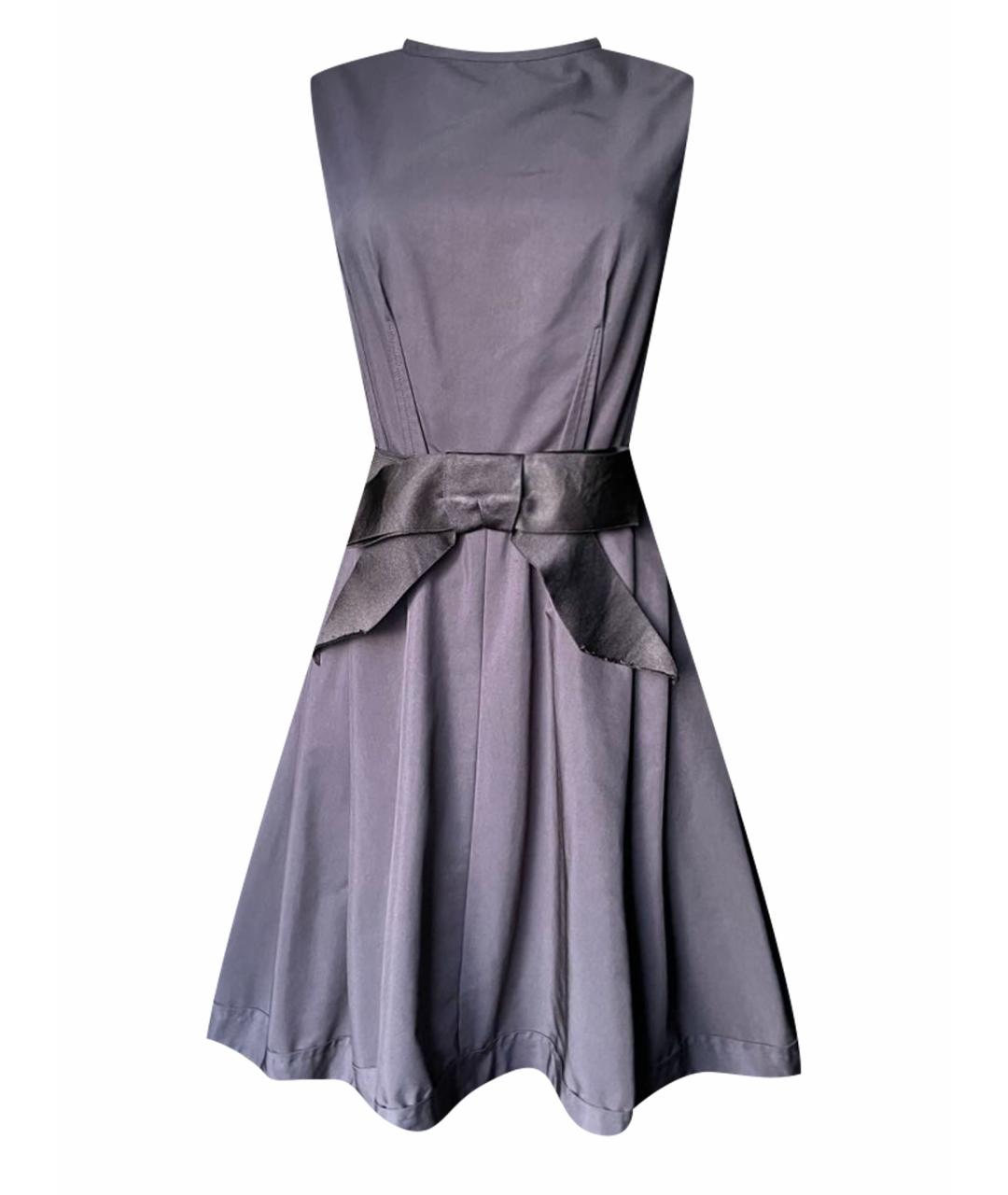 LANVIN Темно-синее полиэстеровое коктейльное платье, фото 1