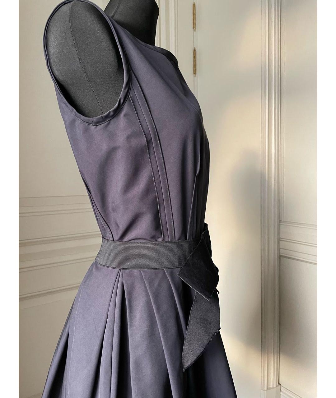 LANVIN Темно-синее полиэстеровое коктейльное платье, фото 3