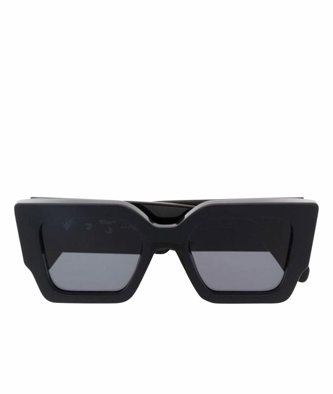 OFF-WHITE Черные пластиковые солнцезащитные очки, фото 1