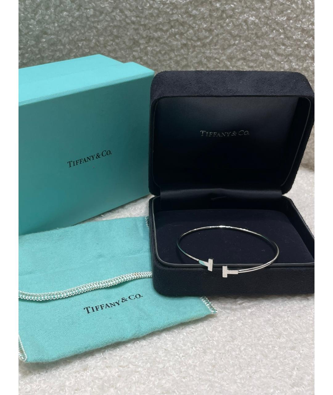 TIFFANY&CO Серебрянный браслет из белого золота, фото 2