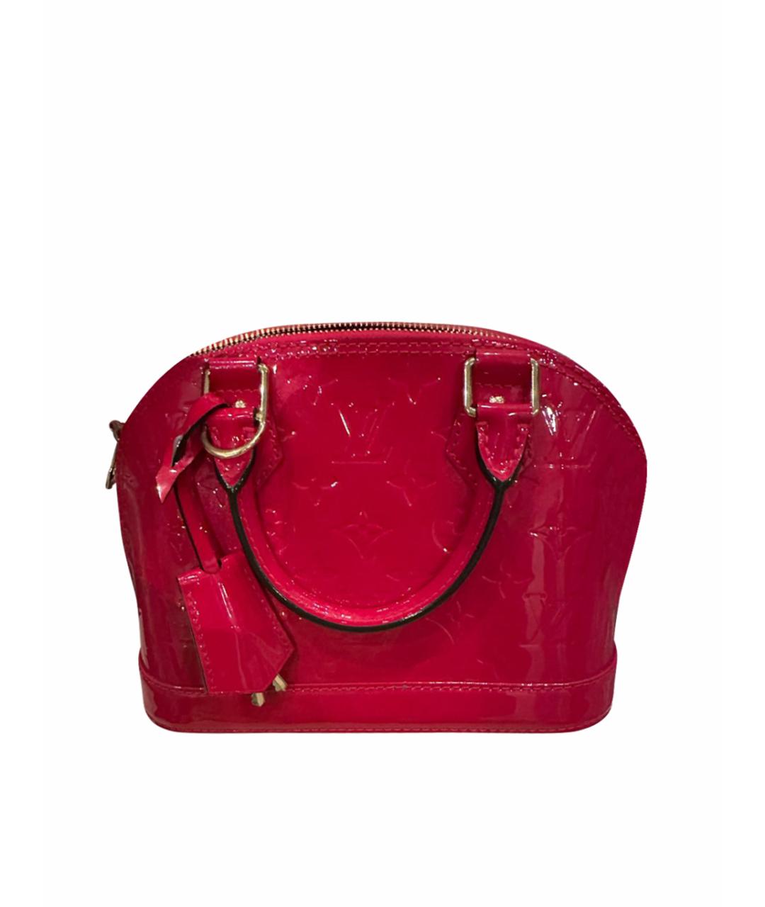 LOUIS VUITTON PRE-OWNED Красная сумка с короткими ручками из лакированной кожи, фото 1