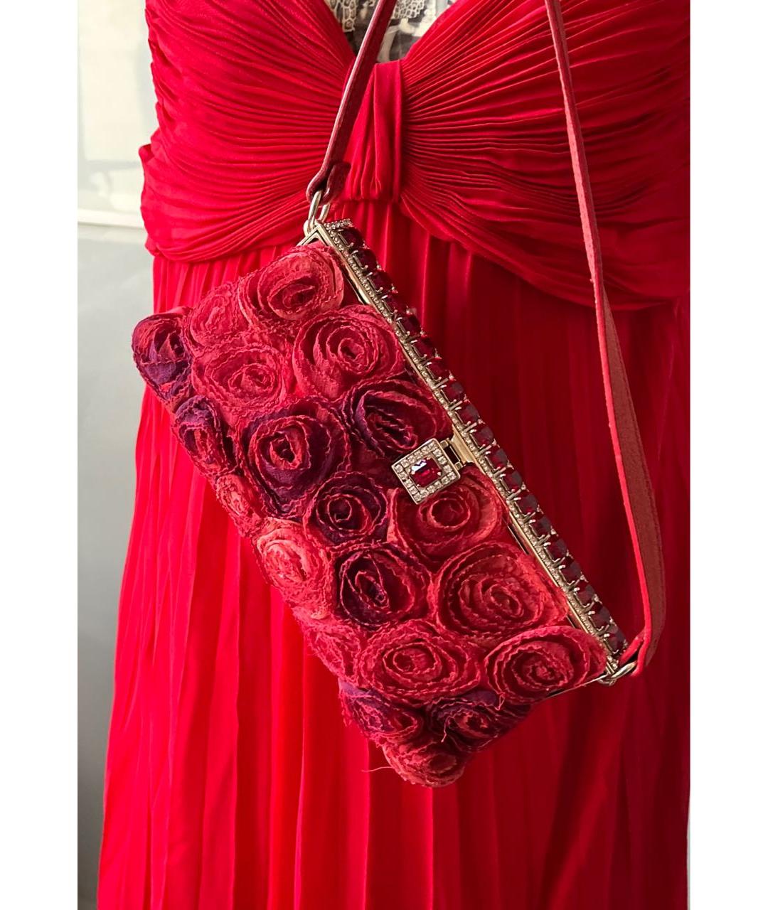 VALENTINO Красное шелковое коктейльное платье, фото 7