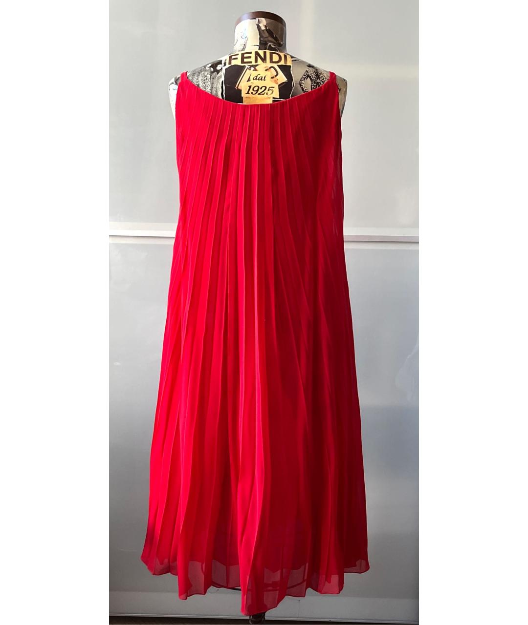 VALENTINO Красное шелковое коктейльное платье, фото 6