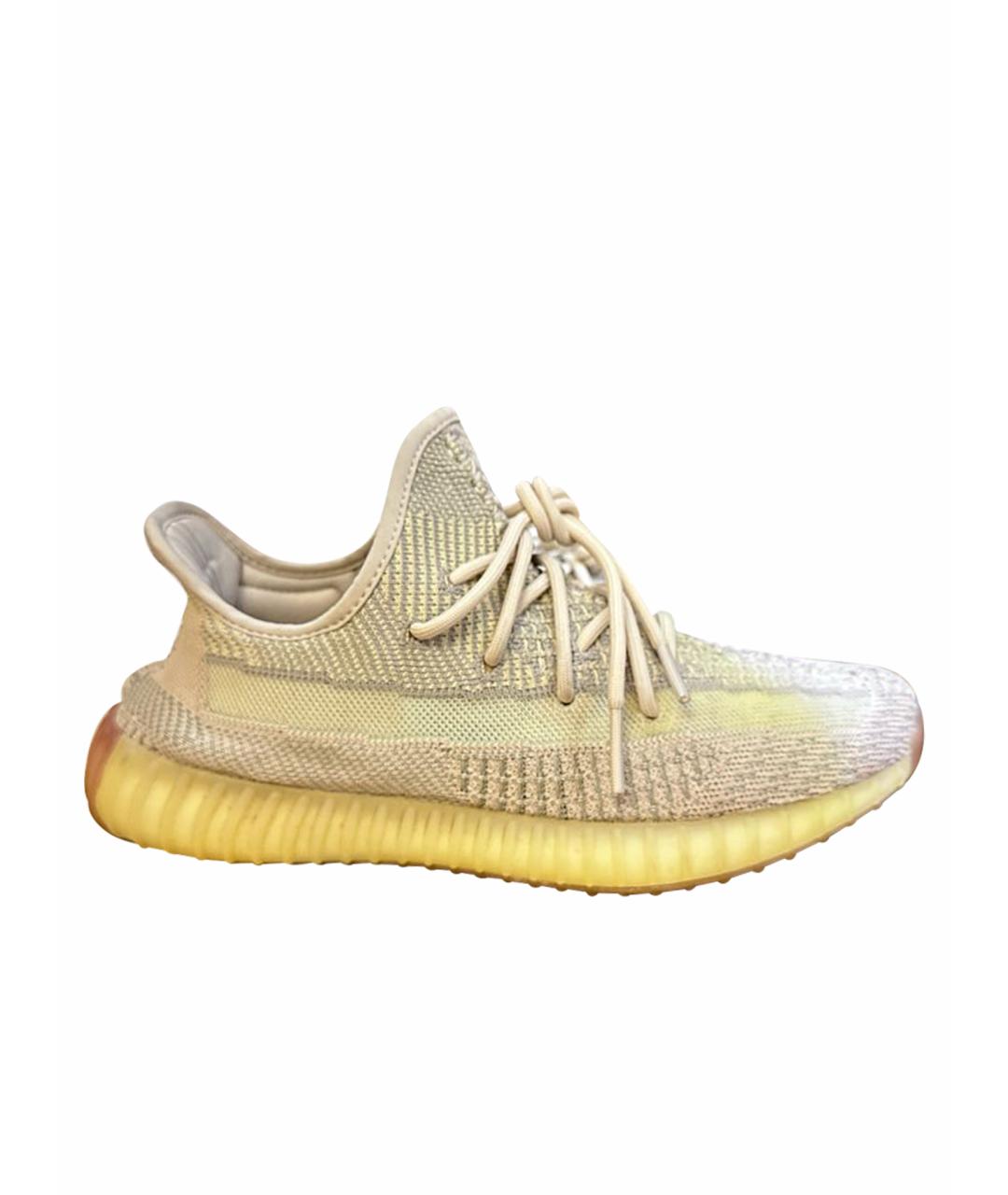 ADIDAS YEEZY Бежевые текстильные кроссовки, фото 1