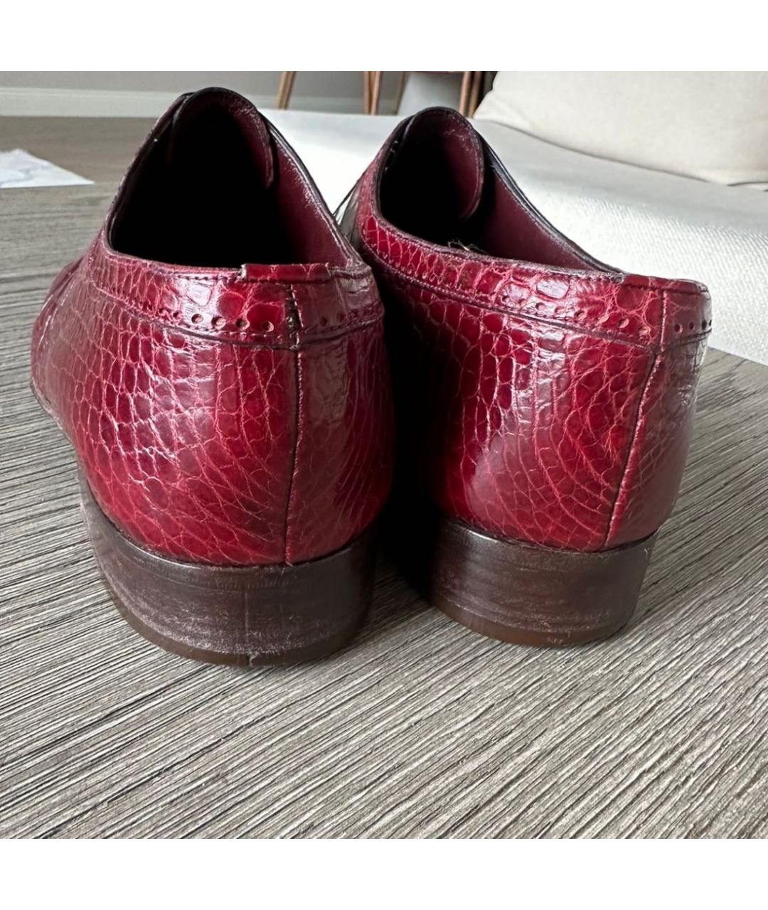 ARTIOLI Бордовые туфли из экзотической кожи, фото 3