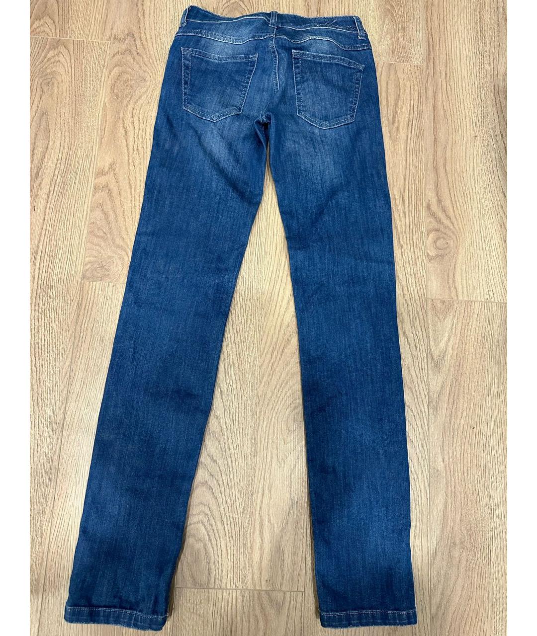KITON Синие хлопковые прямые джинсы, фото 2