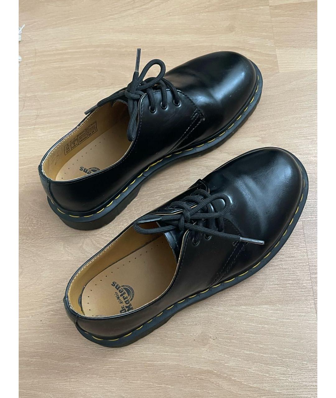 DR. MARTENS Черные кожаные ботинки, фото 2