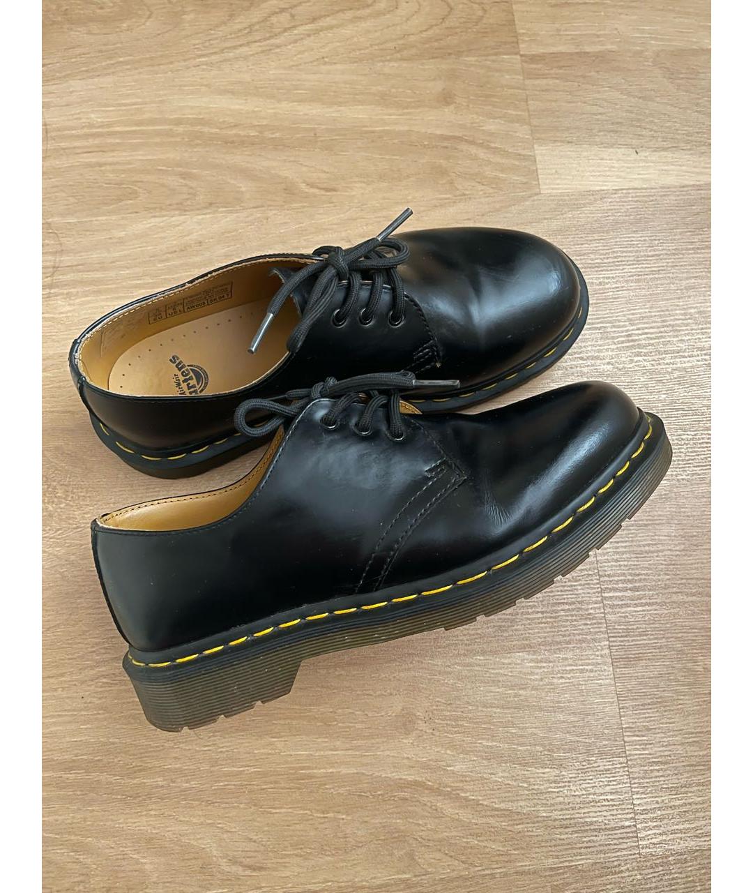 DR. MARTENS Черные кожаные ботинки, фото 5