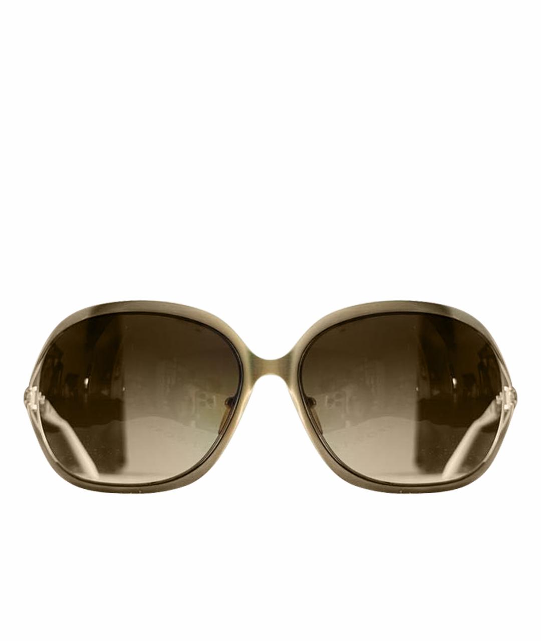 BVLGARI Бежевые пластиковые солнцезащитные очки, фото 1