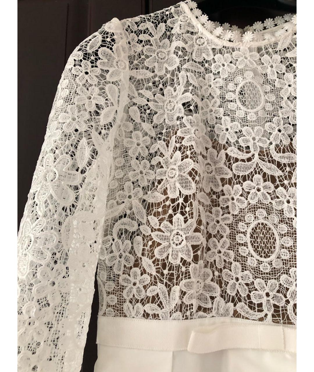 SELF-PORTRAIT Белое кружевное вечернее платье, фото 4