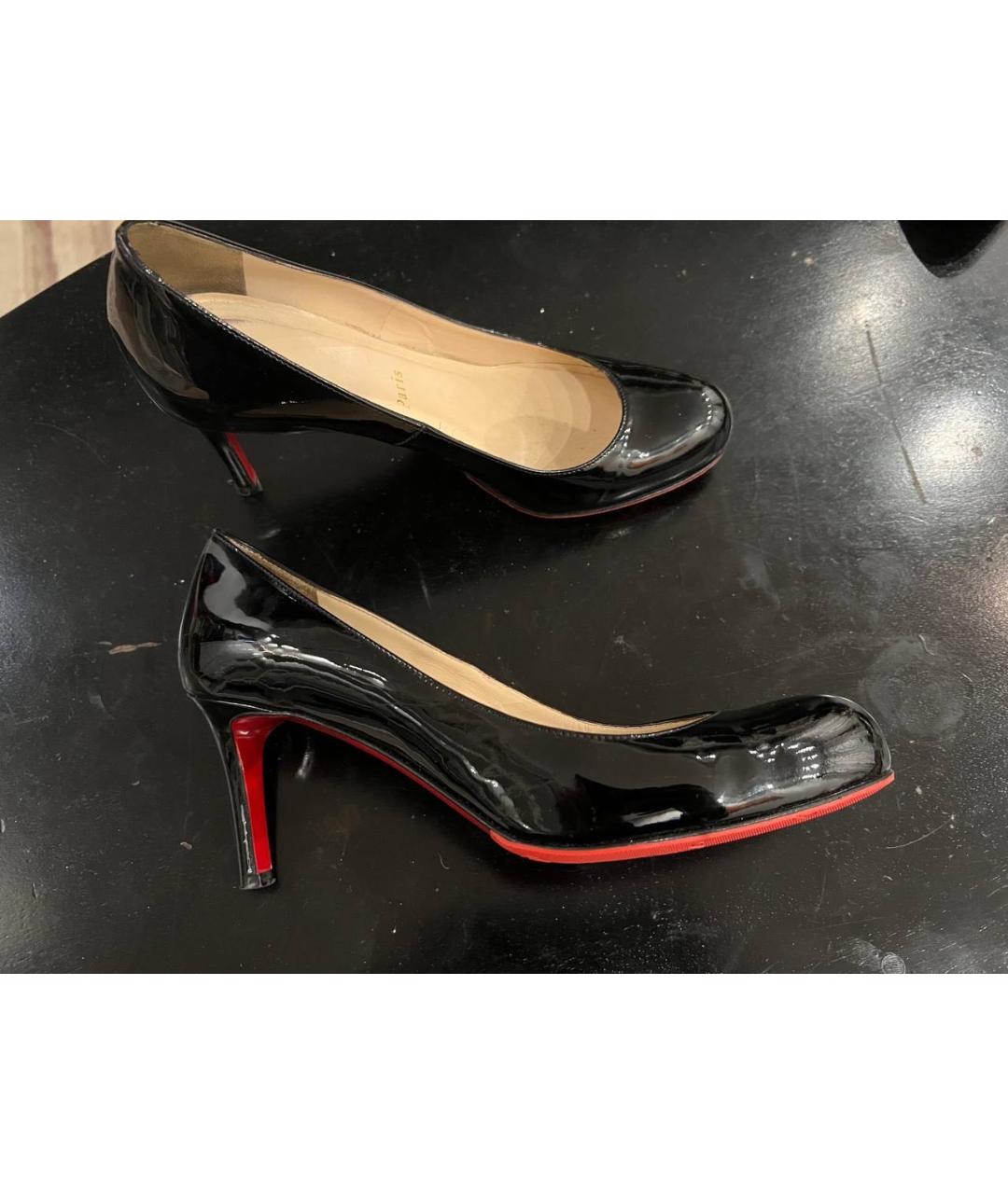 CHRISTIAN LOUBOUTIN Черные туфли из лакированной кожи, фото 5