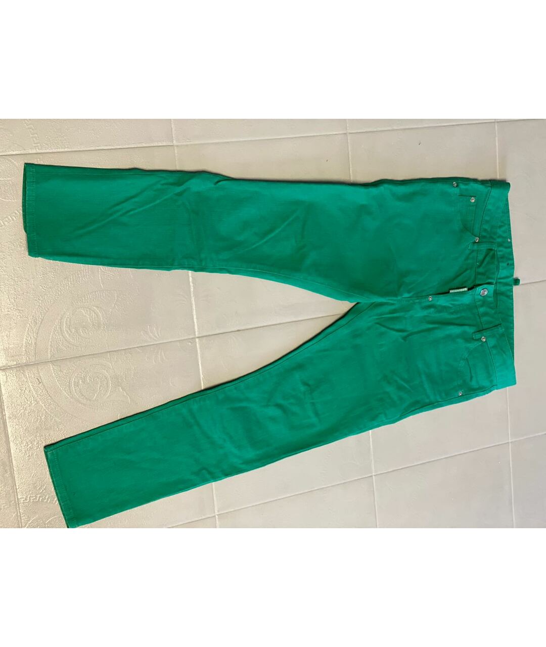 DSQUARED2 Зеленые хлопко-эластановые джинсы слим, фото 6