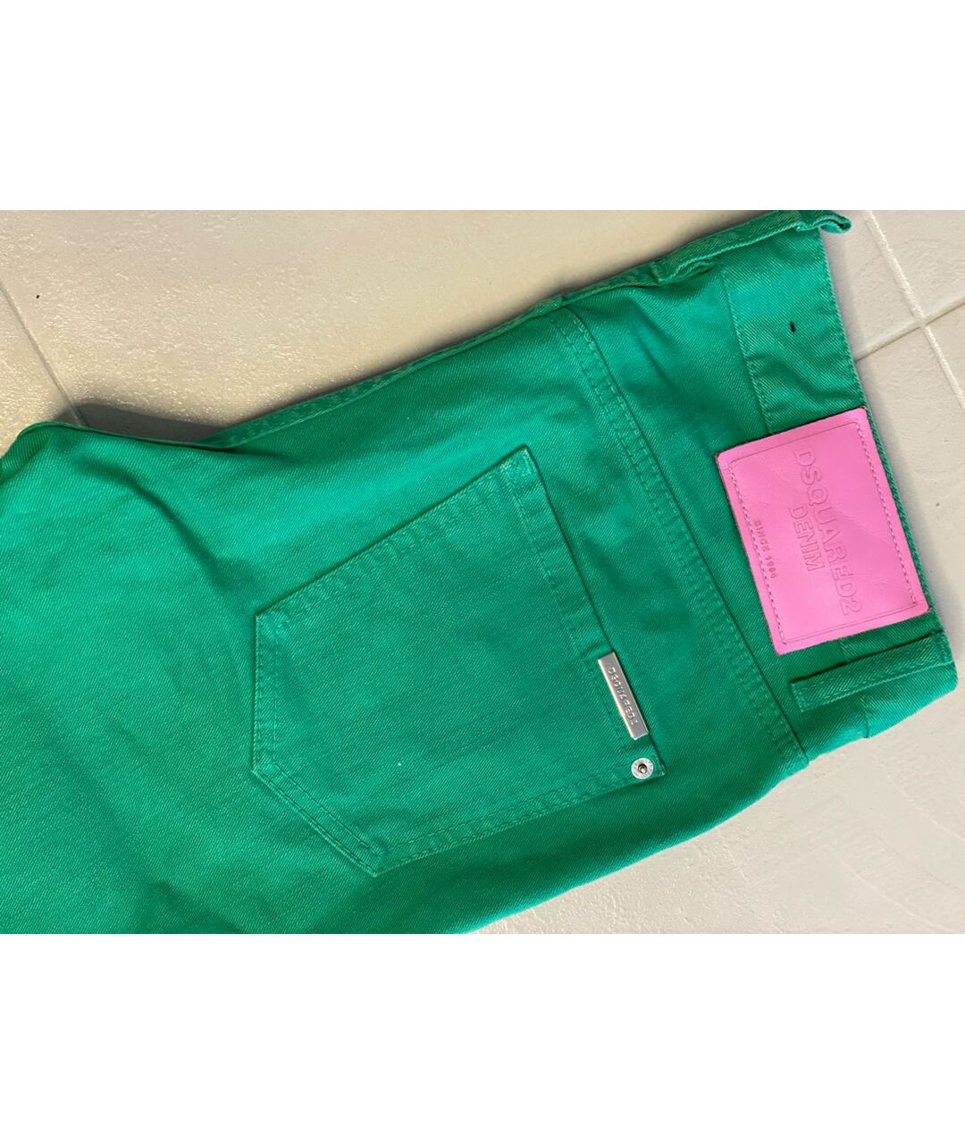 DSQUARED2 Зеленые хлопко-эластановые джинсы слим, фото 3