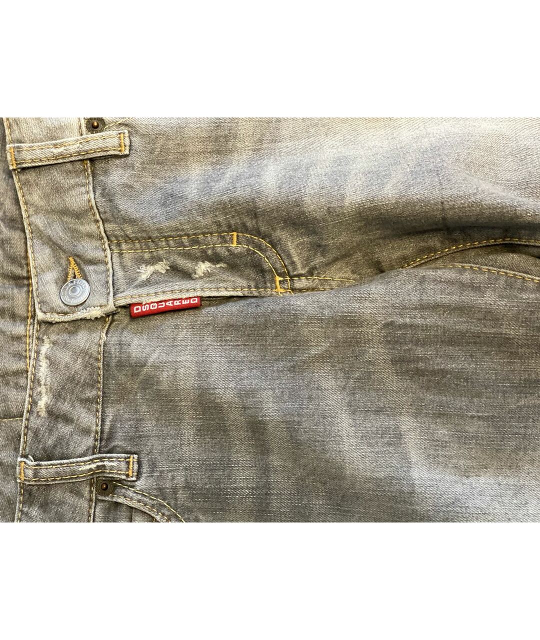 DSQUARED2 Серые хлопко-эластановые джинсы слим, фото 4