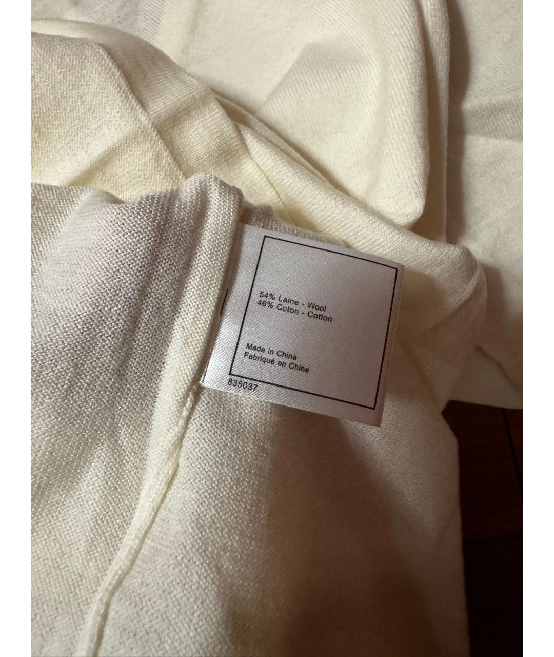 CHANEL PRE-OWNED Белый шерстяной джемпер / свитер, фото 8