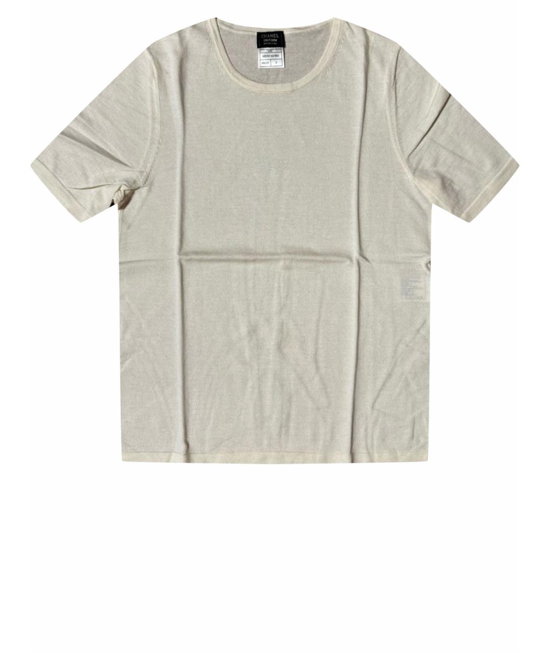 CHANEL PRE-OWNED Белый шерстяной джемпер / свитер, фото 1