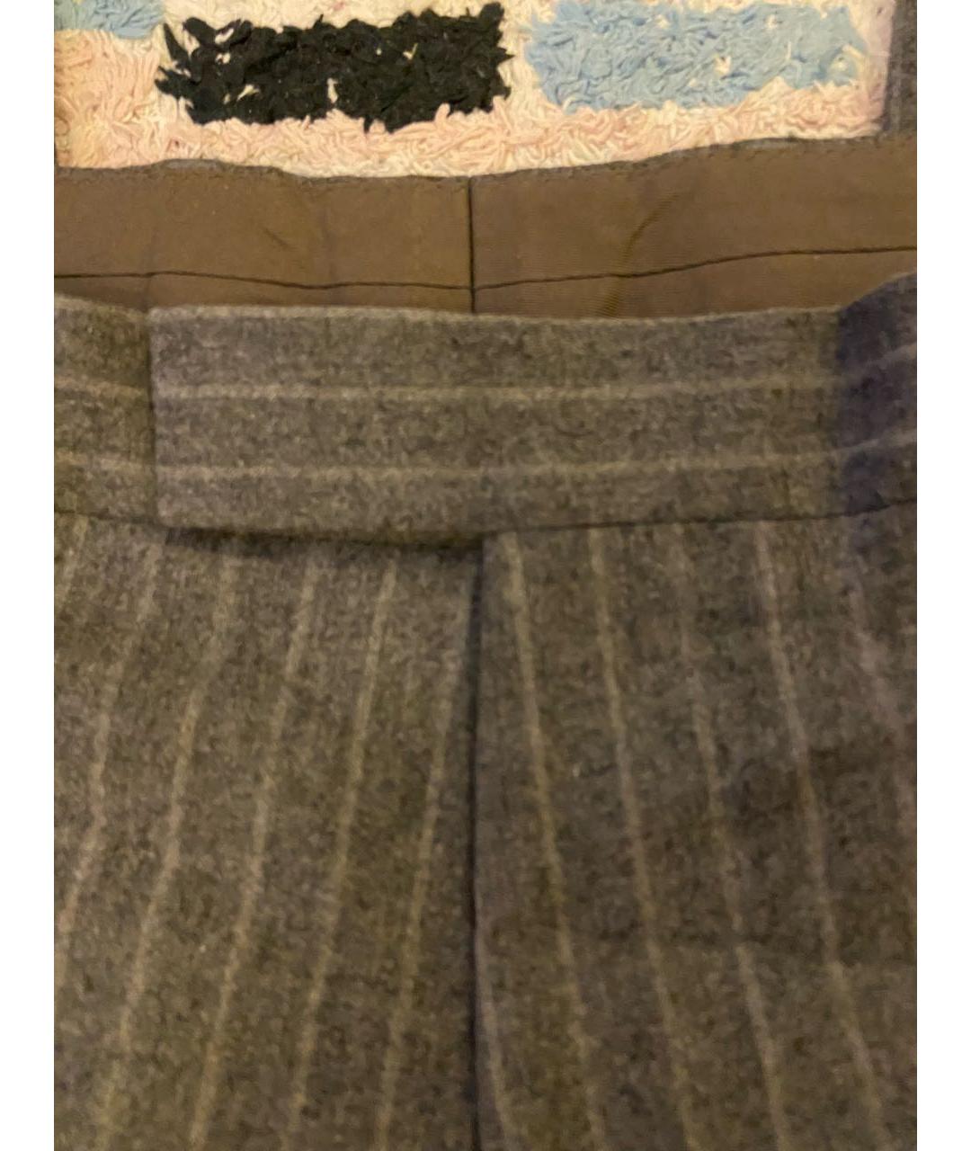 HUGO BOSS Серые шерстяные повседневные брюки, фото 4