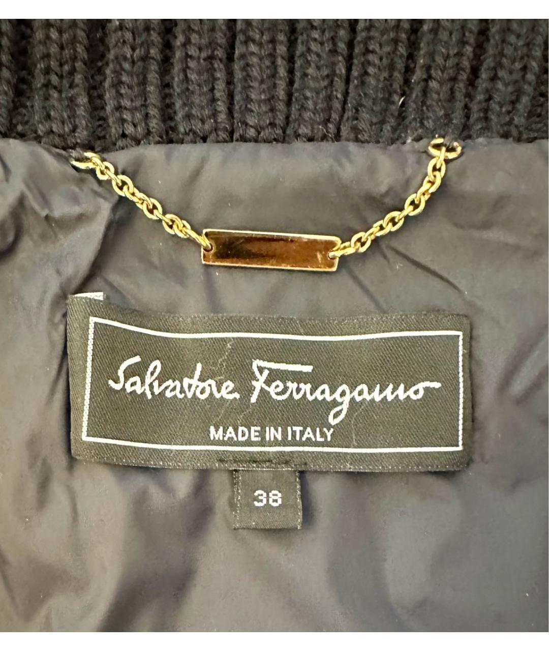 SALVATORE FERRAGAMO Синий пуховик, фото 3