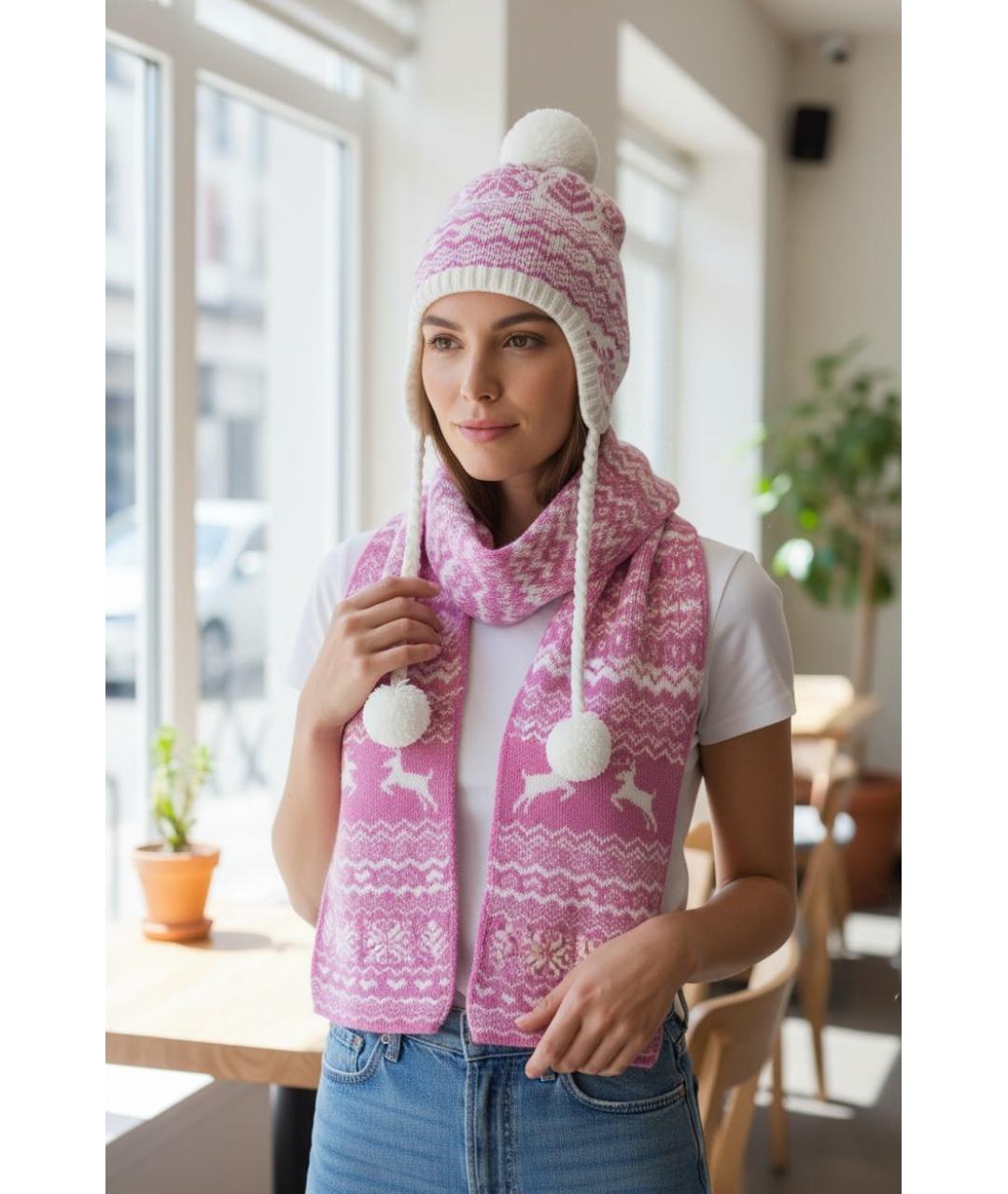 ESCADA Розовая шерстяная шапка, фото 7