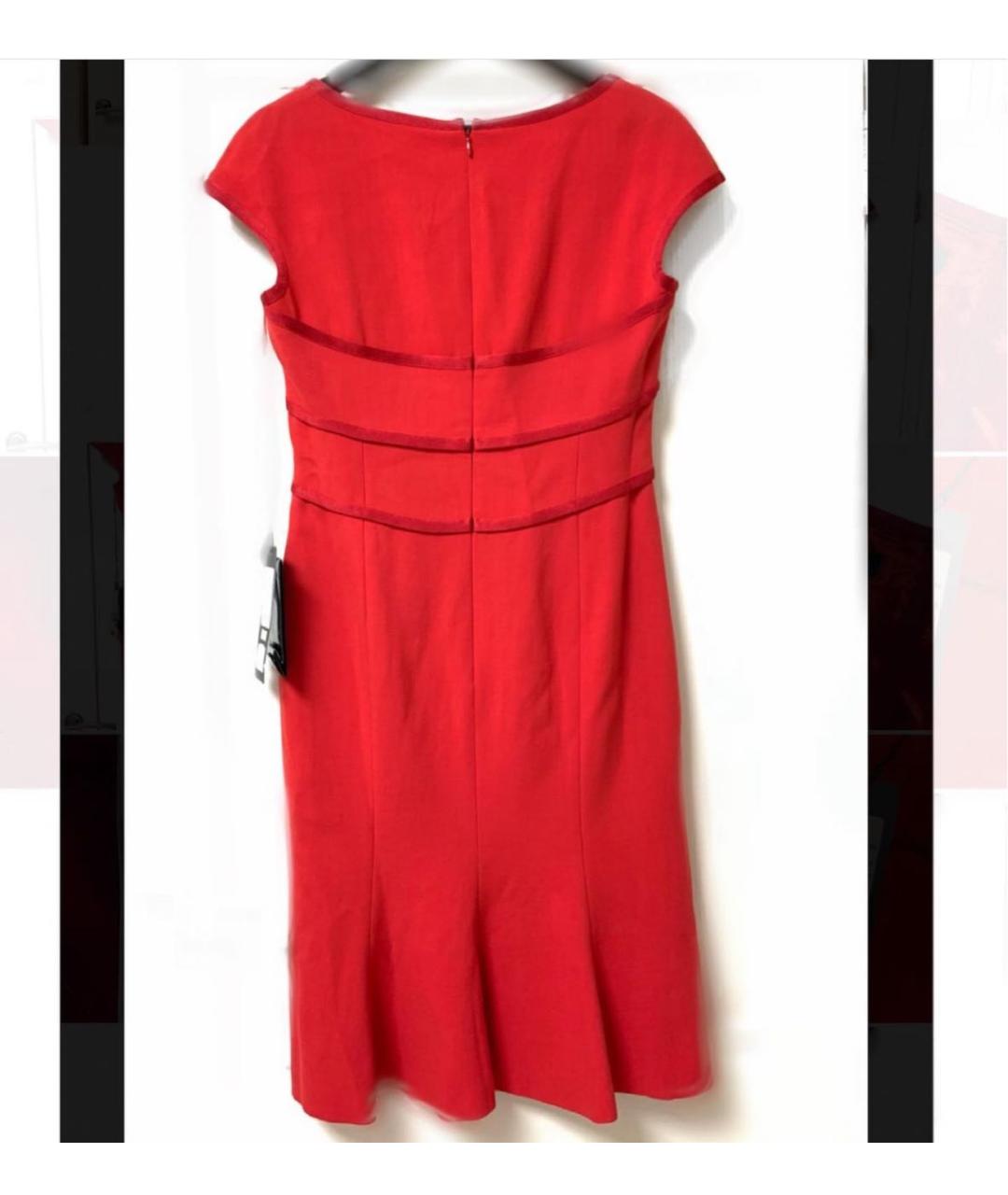 ESCADA Красное шерстяное коктейльное платье, фото 2