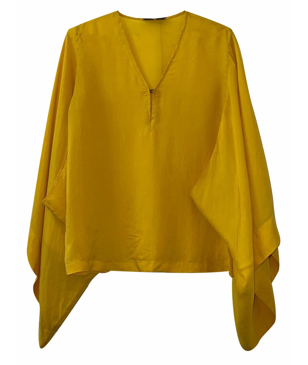 ALEXANDER TEREKHOV Желтая шелковая блузы, фото 1