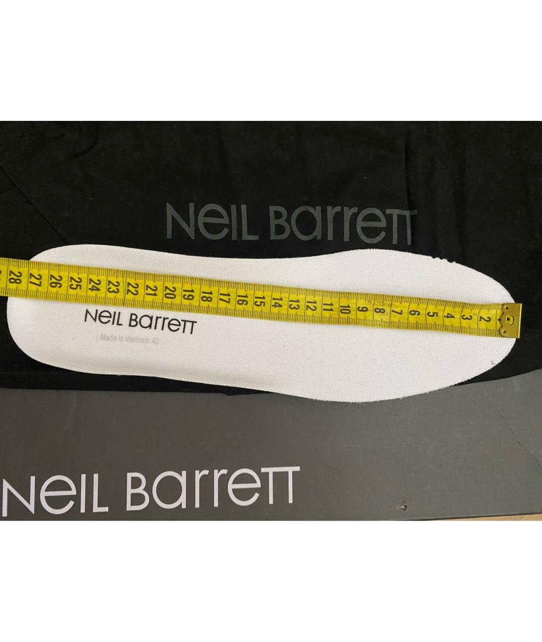 NEIL BARRETT Белые низкие кроссовки / кеды, фото 6