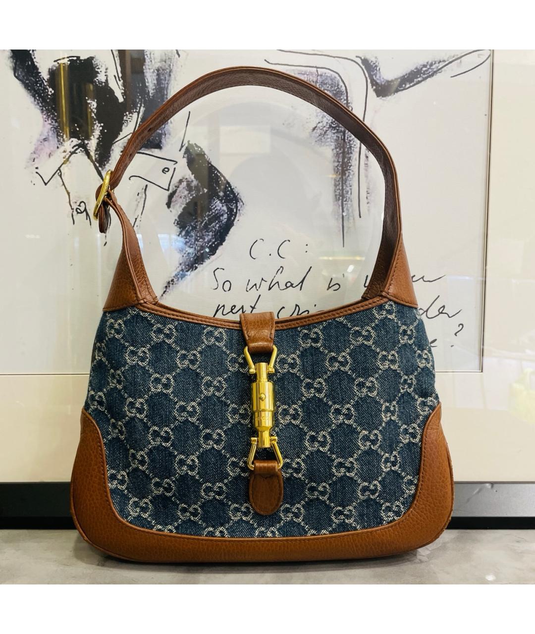 GUCCI Синяя деним сумка через плечо, фото 2