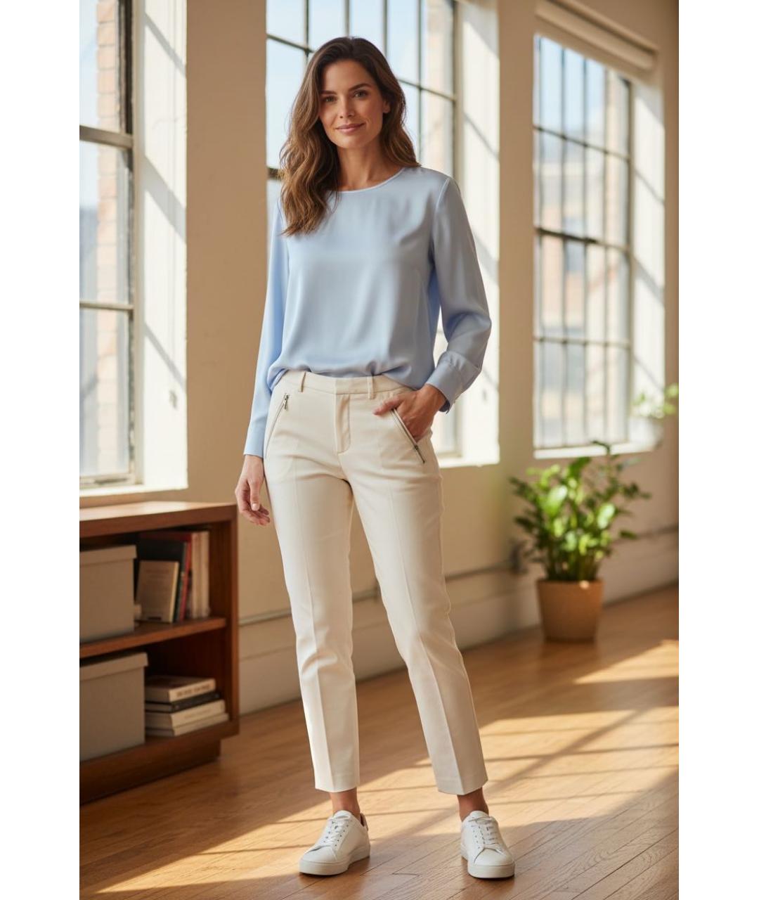 HUGO BOSS Белые брюки узкие, фото 7