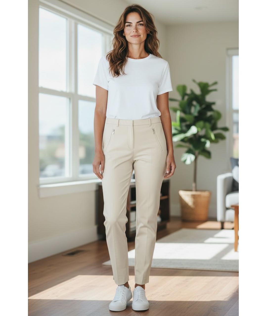 HUGO BOSS Белые брюки узкие, фото 6