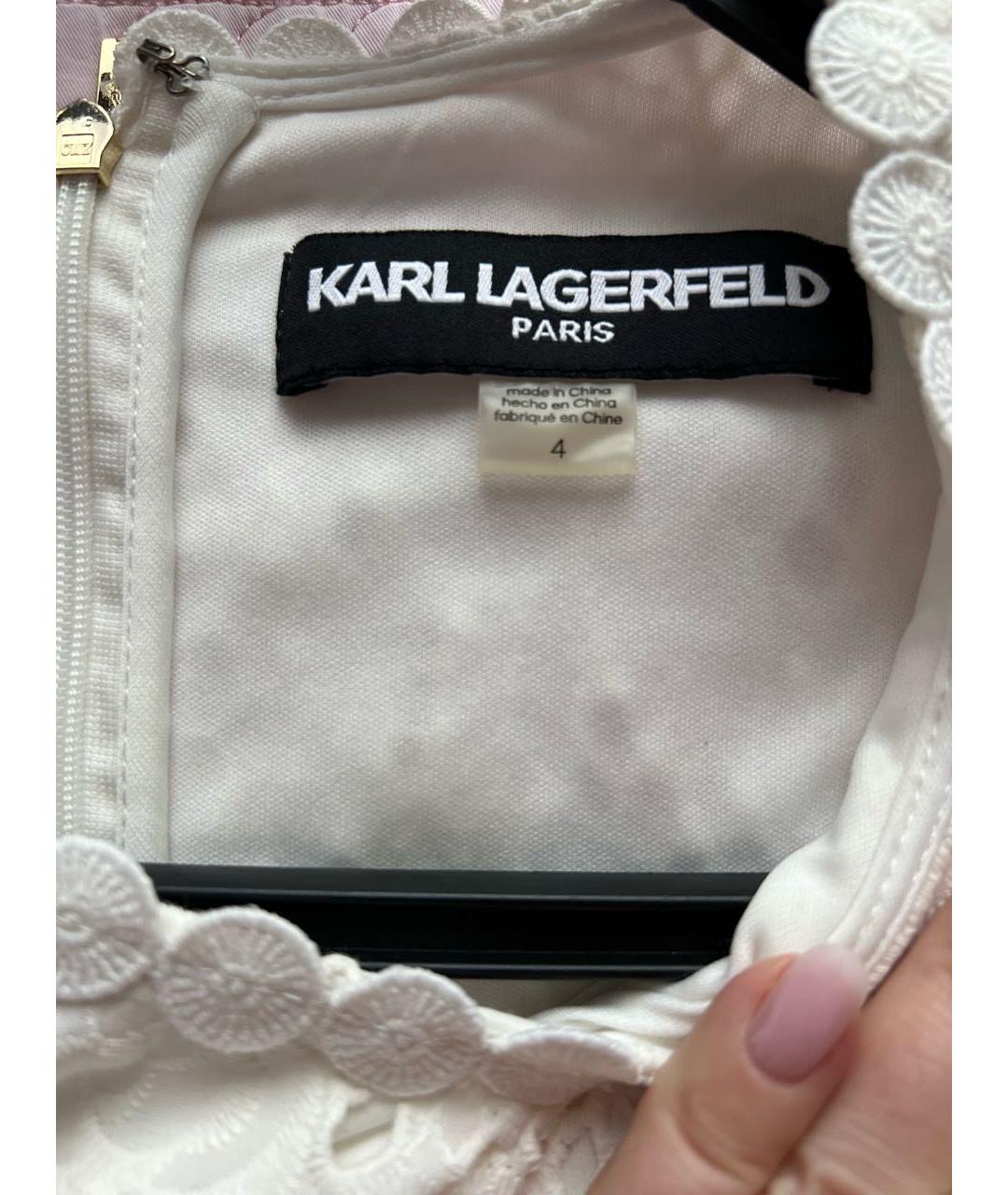 KARL LAGERFELD Белый хлопковый сарафан, фото 5