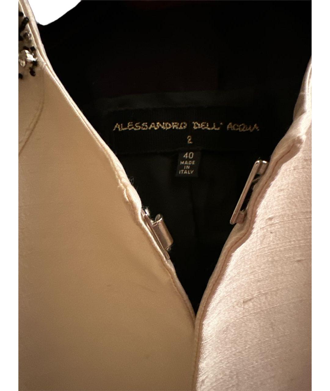 ALESSANDRO DELL'ACQUA Белый шелковый жакет/пиджак, фото 3