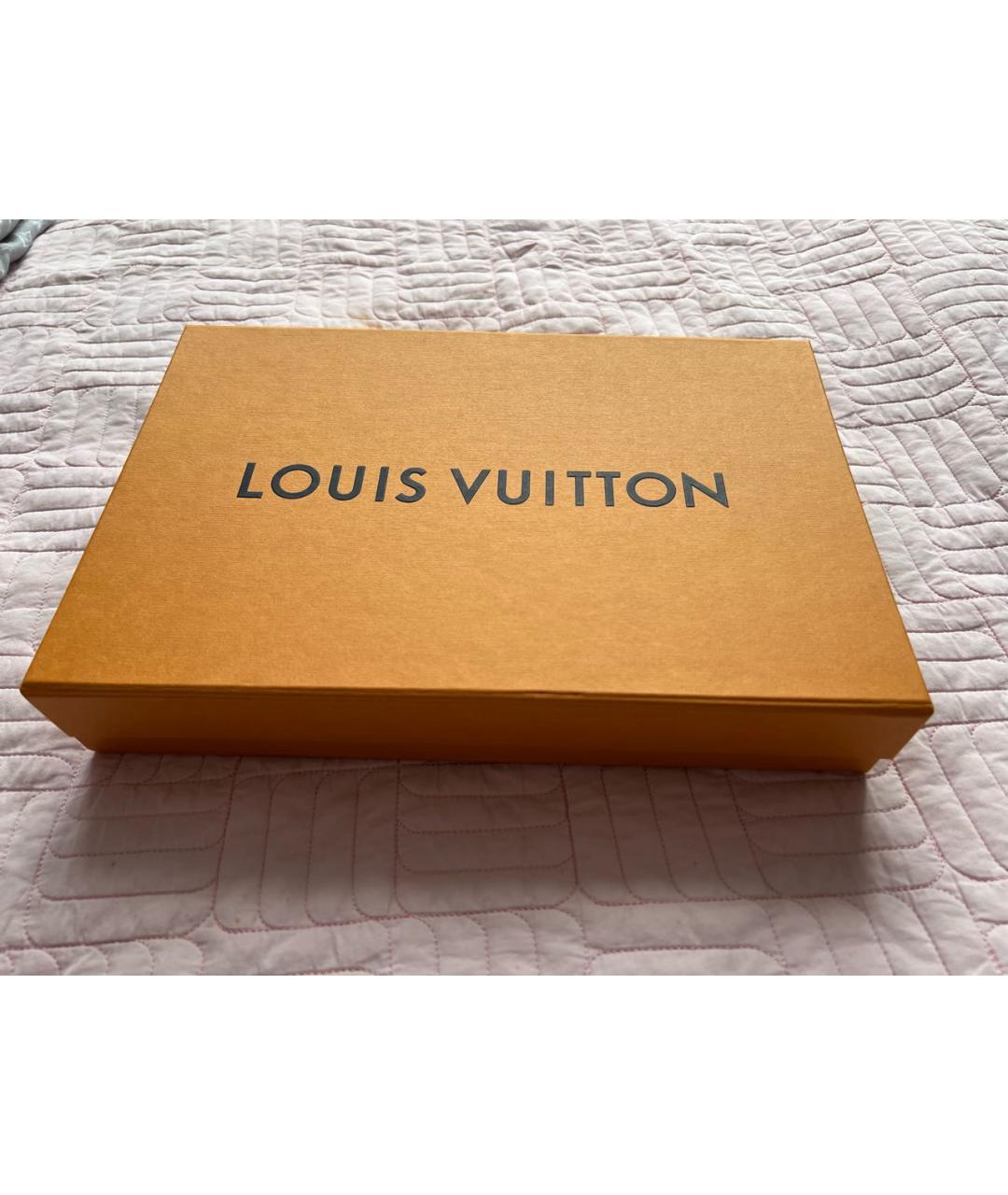 LOUIS VUITTON PRE-OWNED Бирюзовый шерстяной шарф, фото 4