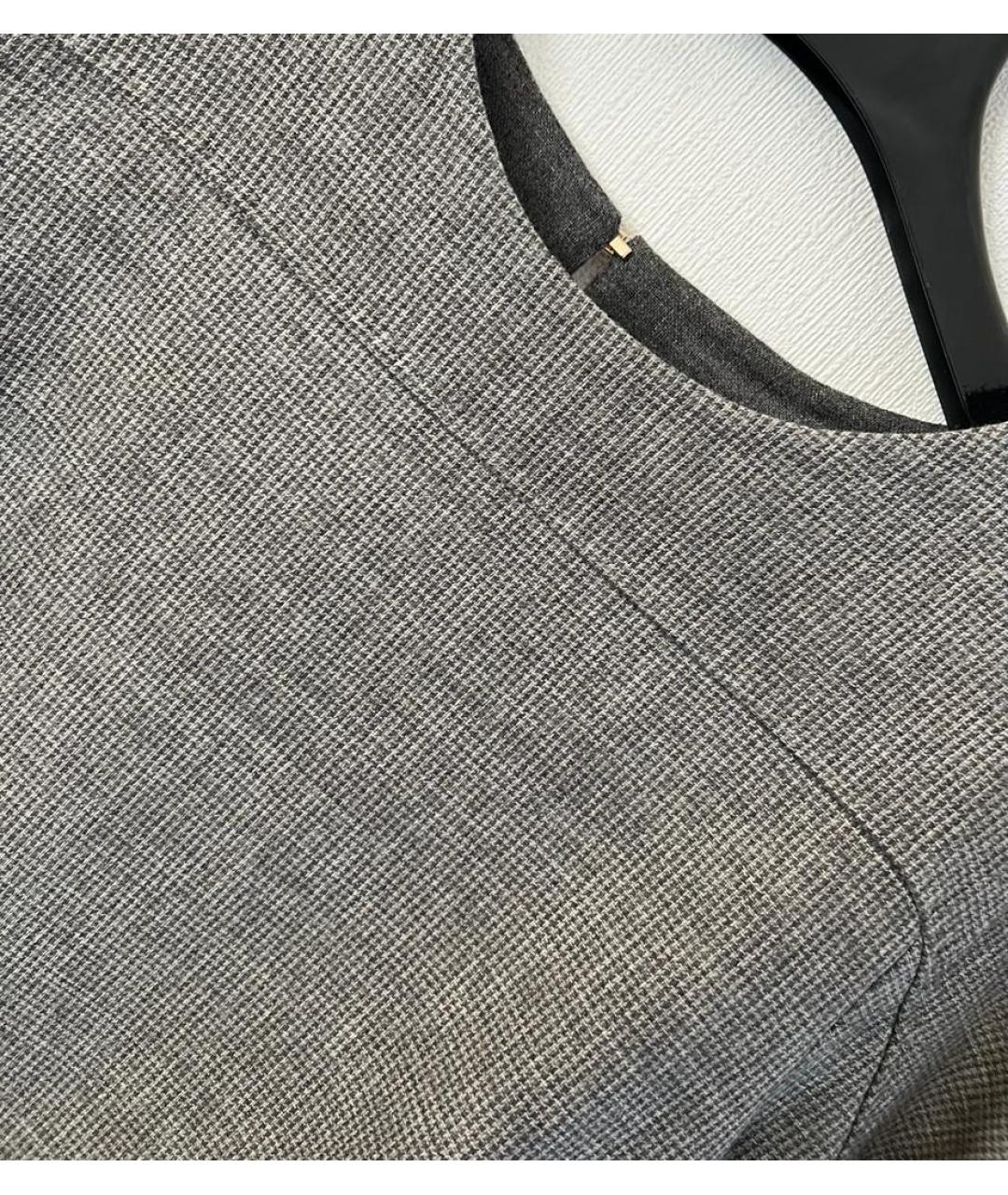 HUGO BOSS Серый шерстяной жакет/пиджак, фото 5