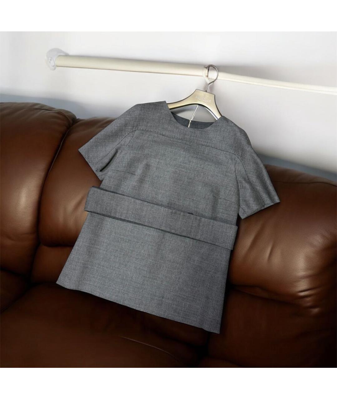 HUGO BOSS Серый шерстяной жакет/пиджак, фото 7