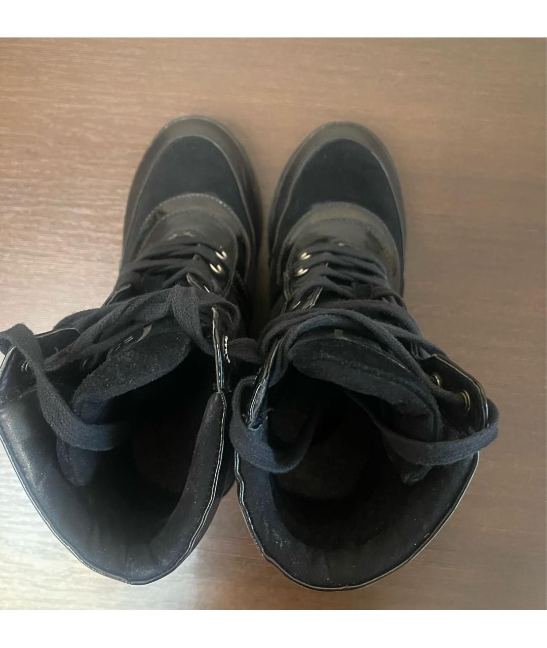 ARMANI JEANS Черные кожаные ботинки, фото 3