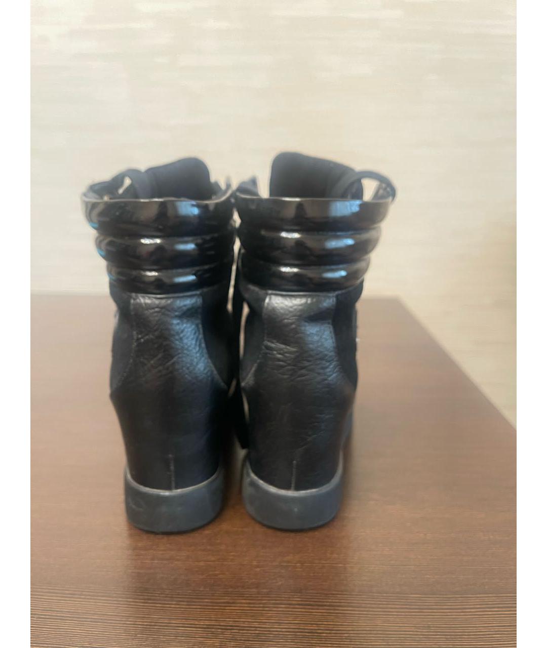 ARMANI JEANS Черные кожаные ботинки, фото 4