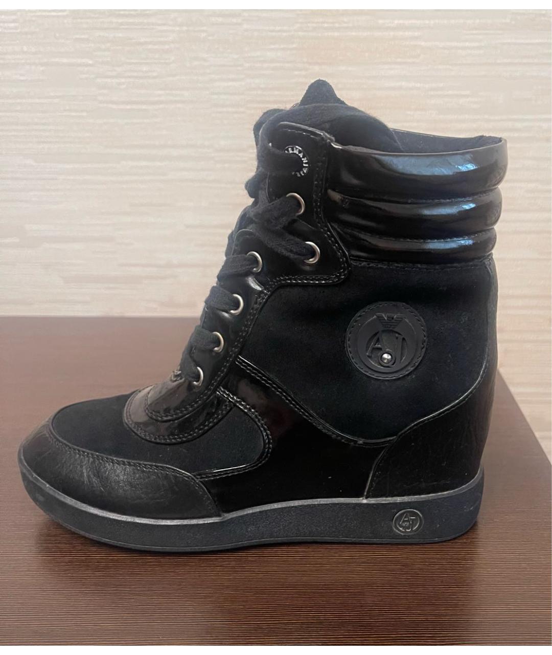 ARMANI JEANS Черные кожаные ботинки, фото 7