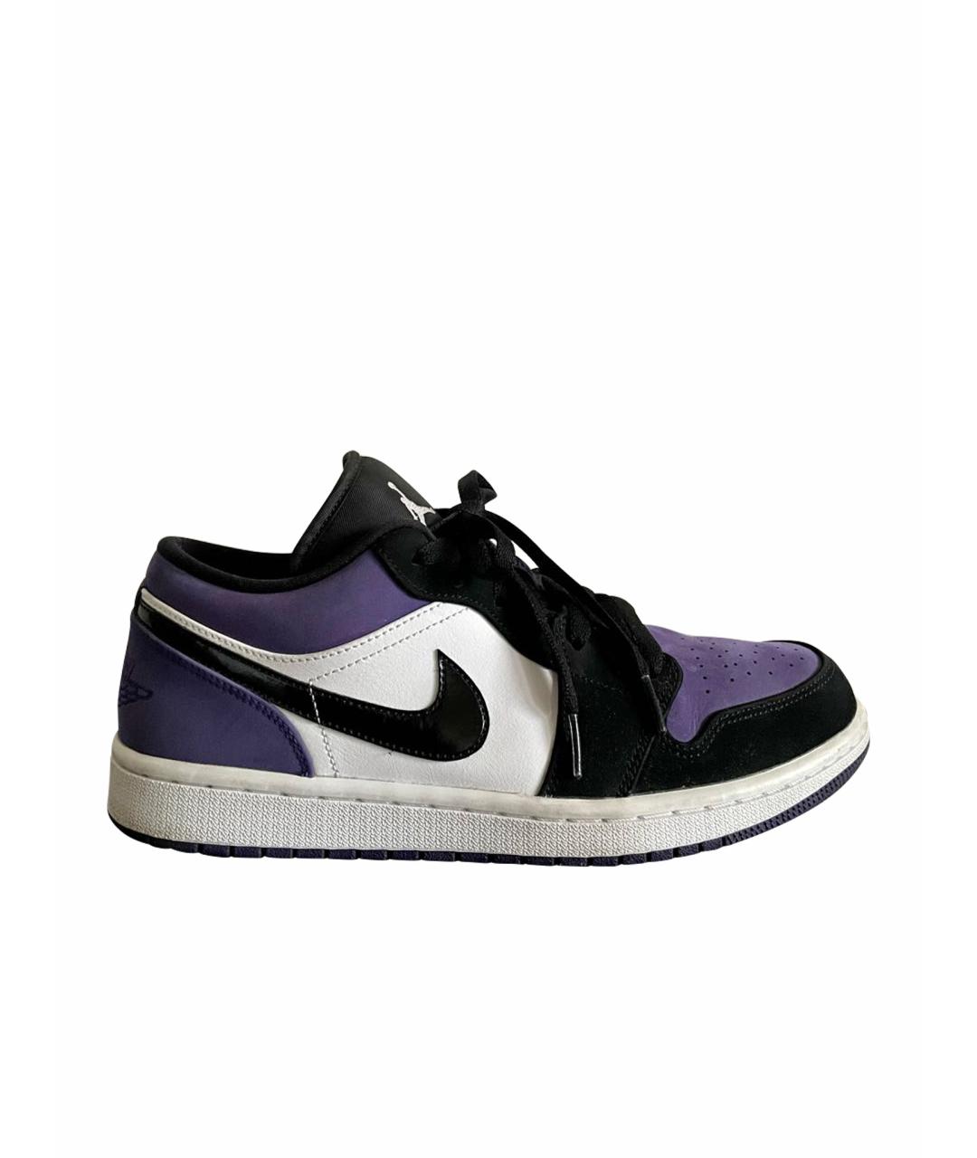 JORDAN Фиолетовые нубуковые низкие кроссовки / кеды, фото 1
