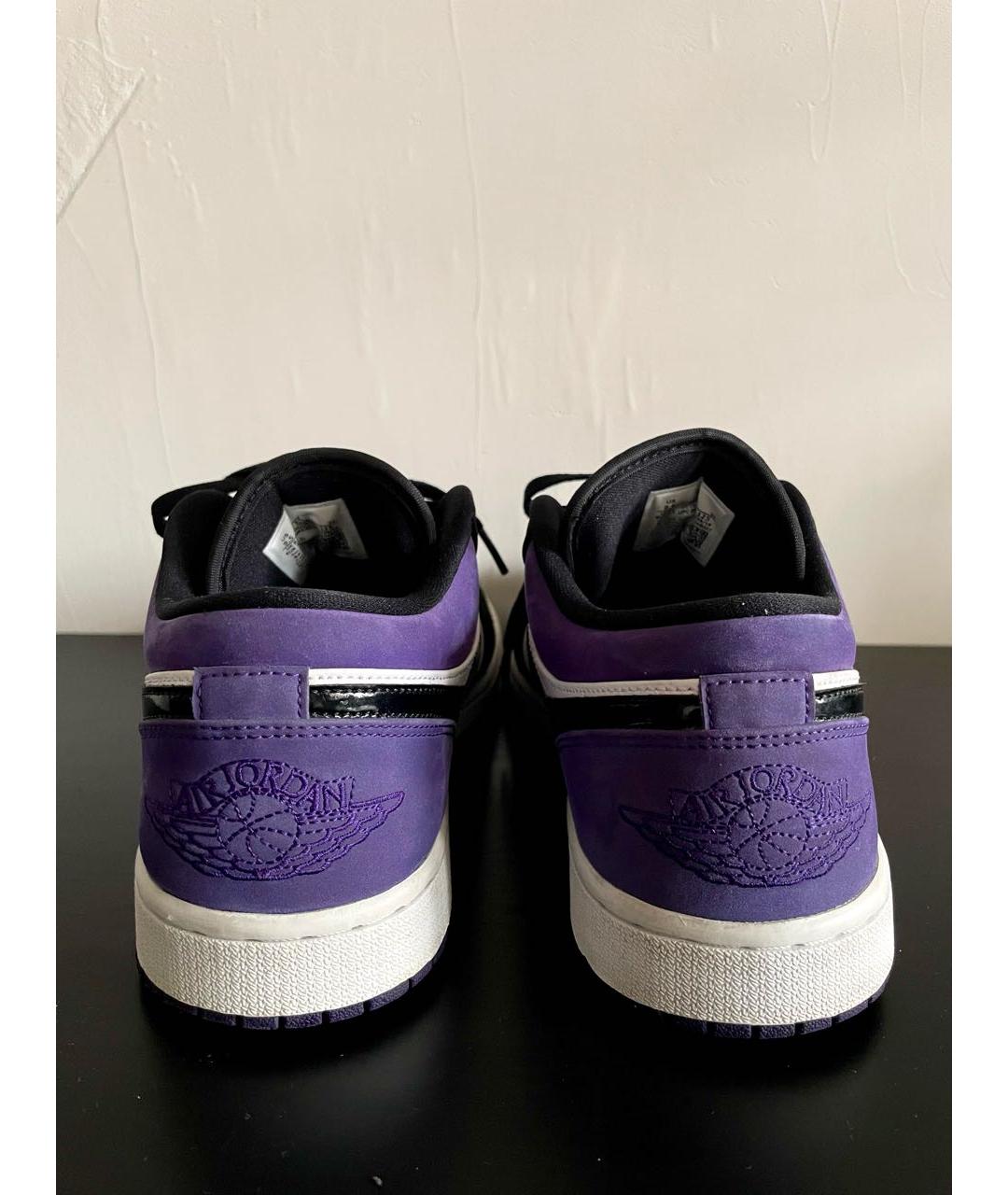 JORDAN Фиолетовые нубуковые низкие кроссовки / кеды, фото 4